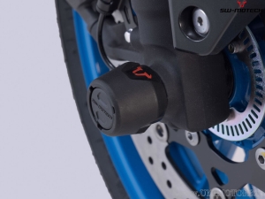 Front Wheel Axle Crashpad Set - material: polyamide - color: black - Suzuki GSX-8S ('22-) - SW-Motech
