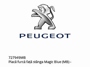 Frontfork Plate Left Magic Blue (MB) - 727949MB - Peugeot