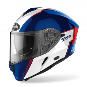Full-face helmet Airoh Spark Flow blue/red gloss: Size - XS
