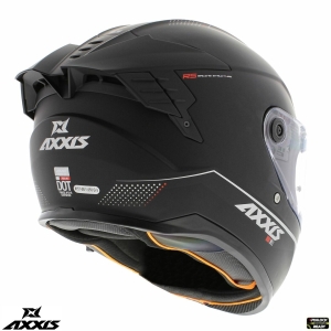 Full-face helmet Axxis Hawk SV A1 matte black (integrated sun visor) - short rear spoiler version - Matte black, XS (53/54cm)