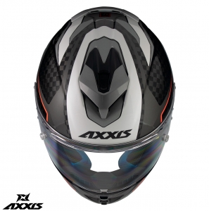 Full-face helmet Axxis model Cobra Rage A2 glossy carbon - 100% carbon - Glossy grey, M (57/58cm)