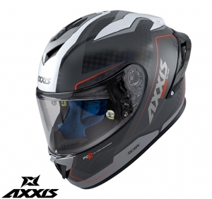 Full Face Helmet Axxis model Cobra Rage A2 glossy carbon - 100% carbon - Glossy Grey, S (55/56cm)