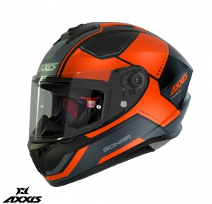 Full-face helmet Axxis model Draken S Sonar B3 matte orange - Matte orange, S (55/56cm)