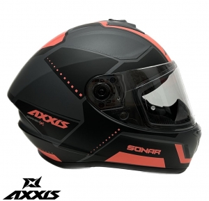 Full-face helmet Axxis model Draken S Sonar B5 light red (pink) matte - Matte red, M (57/58cm)