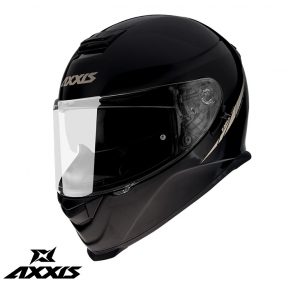 Full-face helmet Axxis model Eagle SV A1 glossy black (integrated sun visor)