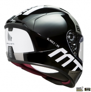 Full-face helmet MT Blade 2 SV 89 B2 glossy grey (integrated sun visor) - Glossy grey, S (55/56cm)