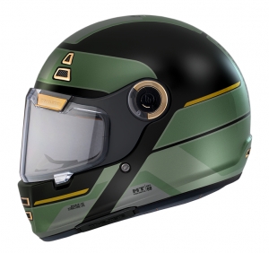 Full Face Helmet MT Jarama 68th C1 Glossy Black - Retro Model - Cafe Racer - Glossy Black, M (57/58cm)