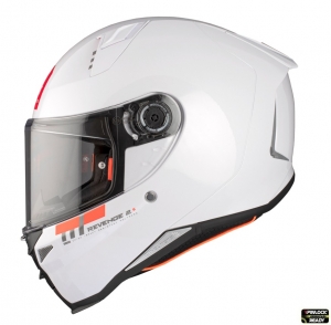Full-face helmet MT Revenge 2 S A0 glossy white - new ECE 22.06 approval - visor type: MT-V-14B - Glossy white, M (57/58cm)