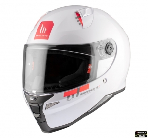 Full-face helmet MT Revenge 2 S A0 glossy white - new ECE 22.06 approval - visor type: MT-V-14B - Glossy white, M (57/58cm)
