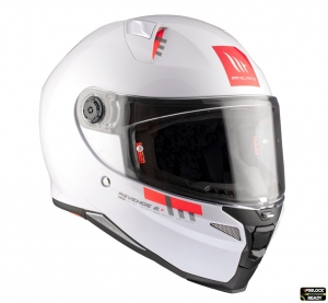 Full-face helmet MT Revenge 2 S A0 glossy white - new ECE 22.06 approval - visor type: MT-V-14B - Glossy white, M (57/58cm)