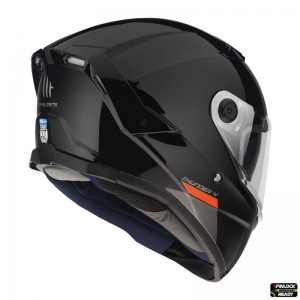 Full-face helmet MT Thunder 4 SV A1 glossy black (integrated sun visor) - Glossy black, M (57/58cm)