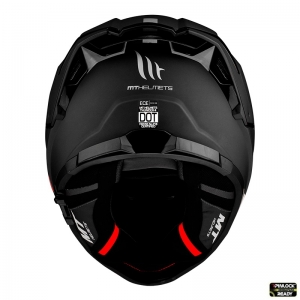 Full-face helmet MT Thunder 4 SV A1 matte black (integrated sun visor) - Matte black, L (59/60cm)