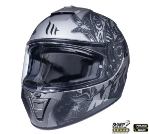 Full-face motorcycle helmet MT Blade 2 SV Breeze E2 matte grey (integrated sun visor)