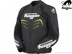 Furygan Power Black-Green Motorcycle Jacket (Black-Green) - Furygan