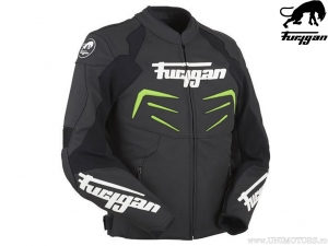 Furygan Power Black-Green Motorcycle Jacket (Black-Green) - Furygan