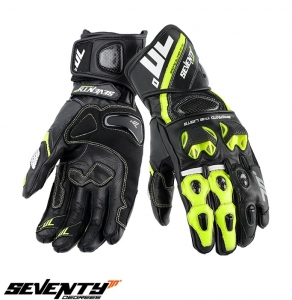 Gants de course d'été pour hommes modèle Seventy SD-R12 noir/jaune