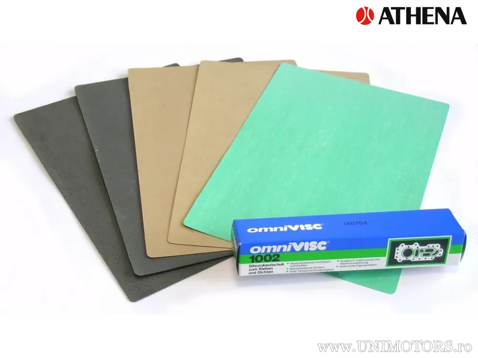 Garnitură / material pentru garnituri / placă pentru garnituri Athena, set, foi 210x300mm pentru decupare + silicon - Athena