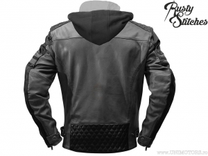 Geaca cu gluga moto Rusty Stitches Jari Black-Grey (negru-gri) - Rusty Stitches