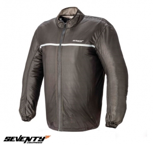 Geaca (jacheta) motociclete ploaie barbati impermeabila Seventy model SD-A3 culoare: negru - Negru, L