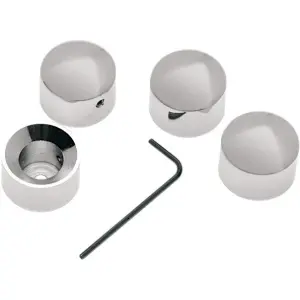 Gegoten cilinderkopbouten afdekkappen - Chroom, Zilver - 19020409
