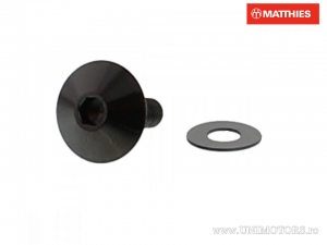 Gewölbte Kapselschraube Pro Bolt M5 x 0.80 x 16 mm Edelstahl A4 Schwarz - JM