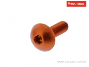 Gewölbte Schraube Pro Bolt M5 x 0.80 x 16 mm Orange Aluminium - JM