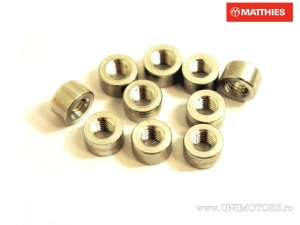 Gewindeabstandshalter M6 10.5 x 6 mm Gold Aluminium - JM