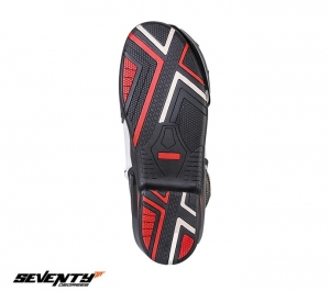 Ghete (cizme) moto Racing Unisex Seventy model SD-BR1 culoare: alb/rosu