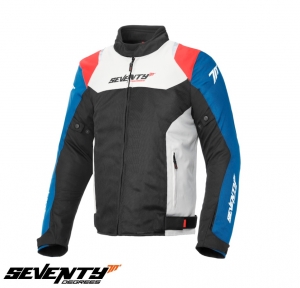 Giacca da corsa estiva da uomo modello Seventy SD-JR48 colore: nero/rosso/blu