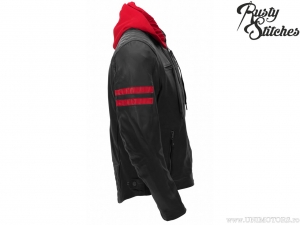 Giacca da moto con cappuccio Rusty Stitches Jari Black-Red (nero-rosso) - Rusty Stitches