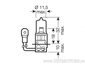 Glühbirne H3 PK22s 12V 55W blister - Osram
