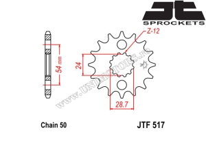 Gouden kettingset Kawasaki ZZR 1200 ('02-'05) - (DID / JT)
