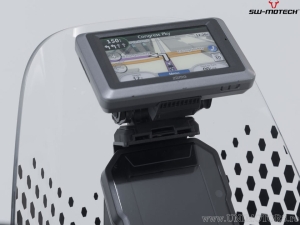GPS cockpit mount with QUICK-LOCK, black color - Ducati DesertX ('22-) - SW-Motech