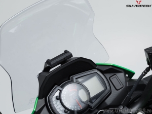 GPS cockpit mount with QUICK-LOCK, black color - Kawasaki Versys-X300 ABS ('16-) - SW-Motech