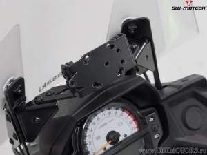 GPS-Halterung Cockpit mit QUICK-LOCK und schwarzer Farbe - Kawasaki Versys 650 ('14-'21) - SW-Motech