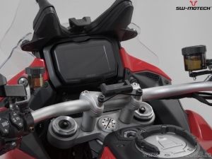 GPS-Halterung für Lenker mit QUICK-LOCK, schwarz - Ducati Multistrada V4 ('20-) - SW-Motech
