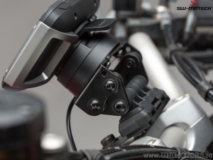 GPS-Halterung Lenker mit QUICK-LOCK und schwarzer Farbe - Ducati Multistrada 1200 / 950 / 1260 / V2 - SW-Motech
