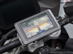 GPS handlebar mount with QUICK-LOCK and black color - BMW models - SW-Motech