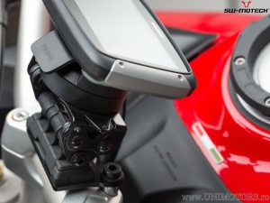 GPS handlebar mount with QUICK-LOCK and black color - Ducati Multistrada 1200 / 950 / 1260 / V2 - SW-Motech