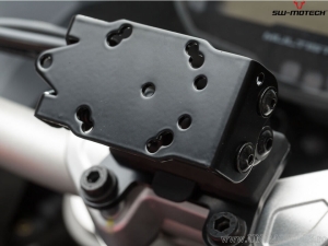 GPS handlebar mount with QUICK-LOCK and black color - Ducati Multistrada 1200 / 950 / 1260 / V2 - SW-Motech
