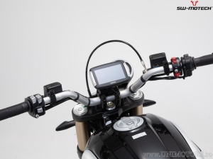 GPS Handlebar Mount with QUICK-LOCK, black color - Ducati Scrambler 1100 Sport ('17-) - SW-Motech