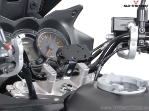 GPS mount with clamp for 25.4 mm handlebar, silver color - SW-Motech
