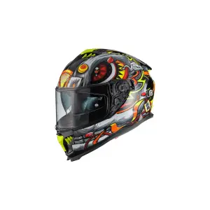 Grafikhelm Typhoon LY - Rot, Gelb, Grau - Erwachsene - 2XL - 010118294