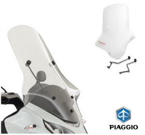 Groot transparant windscherm - Piaggio MP3 Business ABS ('16-'18) / MP3 Sport ABS ('16-'18) 4T LC 500cc - Piaggio
