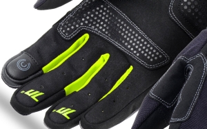 Guanti estivi da donna Urban Seventy modello SD-C50 nero/giallo - dita touch screen