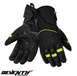 Guanti invernali da uomo Touring modello SD-T7 Gobi nero/giallo fluorescente - Nero/giallo fluorescente, M (8 cm)