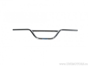 Guidão de aço cromado com reforço Motocross de diâmetro 22mm e comprimento 750mm para BMW - Fehling