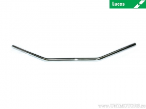 Guidão de aço cromado Drag Bar "Long Chrome" com diâmetro de 25,4 mm e comprimento de 900 mm sem local para passagem de cabos