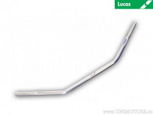 Guidão de aço cromado Drag Bar "Long" com diâmetro de 25.4mm e comprimento de 900mm com espaço para passagem de cabos - Luca