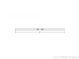 Guidão de aço cromado reto com diâmetro de 22mm e comprimento de 845mm - Fehling